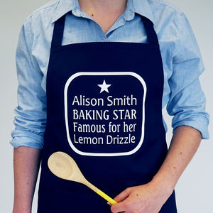 Personalised Baking Star Apron