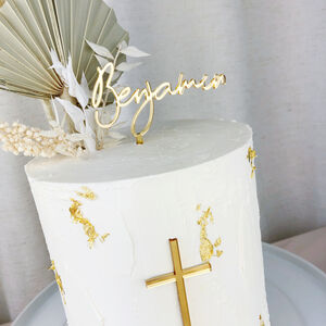 Personalised Christening Baptism Cake Topper Set