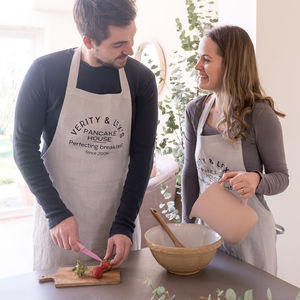 Personalised Couples Cotton Apron Set