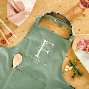 Personalised Floral Birthday Apron