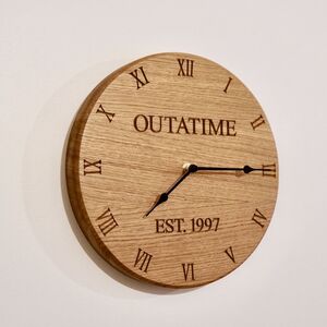 Personalised Wooden Wall Clock