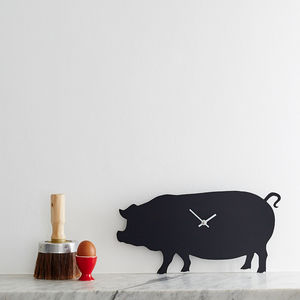 Pig Clock With Wagging Tail