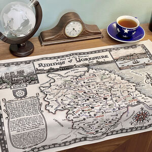 Yorkshire Map Tea Towel